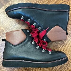 BIONICA Natick Boots Shoes Leather Brown Red Hiking Gorpcore Activewear Rugged 9